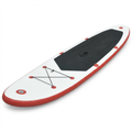 130 In. L X 28.3 In. W X 3.9 In. H White/Red Inflatable Surfboard Paddleboard Surfing Board with ISUP Accessories