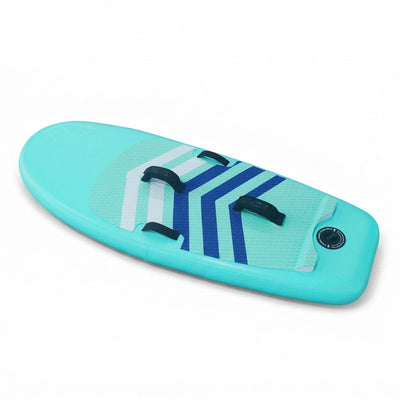Adult Inflatable PVC Stand-Up Paddleboard SUP Water Paddleboard Soft Surf Board with Float and Slide Fins