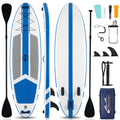 Inflatable Stand up Paddle Boards 10 Ft 5 in with Premium SUP Paddle Board Accessories, Wide Stable Design, Non-Slip Comfort Deck for Youth & Adults，Gray Blue